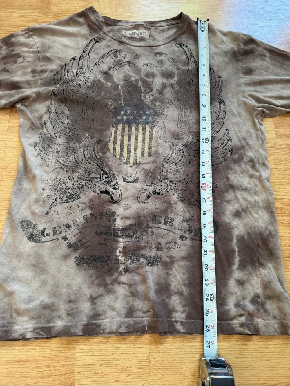 VTG Levi’s Y2K Brown Mineral Wash Eagle Graphic Tee L (Fits M)